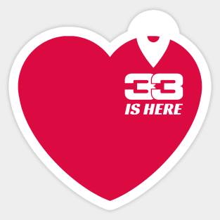 Heart 33 Max Verstappen Formula One Sticker